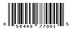 upc 058449770015 barcode image