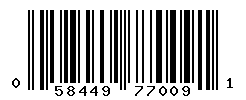 upc 058449770091 barcode image