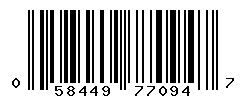 UPC barcode number 058449770947