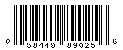 UPC barcode number 058449890256