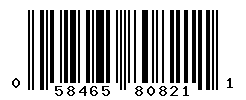 UPC barcode number 058465808211