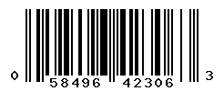 upc 058496423063 barcode image