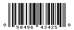 UPC barcode number 058496434250