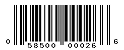 UPC barcode 058500000266