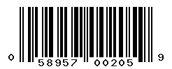 UPC barcode 058957002059