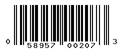 UPC barcode 058957002073