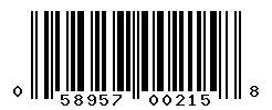 UPC barcode 058957002158