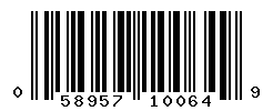 UPC barcode number 058957100649