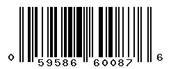 UPC barcode number 059586600876