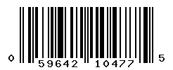 UPC barcode number 059642104775