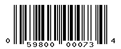 059800000734 barcode