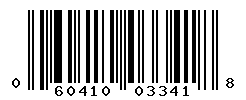 UPC barcode number 060410033418