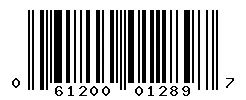 UPC barcode 061200012897