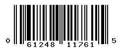 UPC barcode number 061248117615