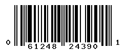 UPC barcode number 061248243901