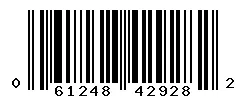 UPC barcode 061248429282