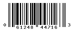upc 061248447163 barcode image