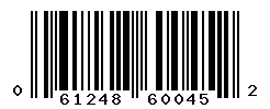 UPC barcode number 061248600452