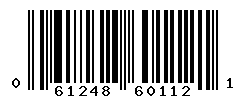 UPC barcode number 061248601121