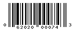 UPC barcode 062020000743