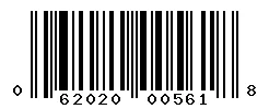 UPC barcode 062020005618