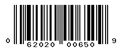 UPC barcode 062020006509