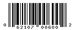 UPC barcode number 062107006002