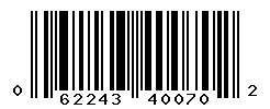UPC barcode number 062243400702