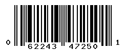 UPC barcode number 062243472501