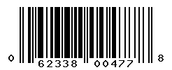 UPC barcode number 062338004778