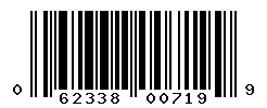 UPC barcode number 062338007199