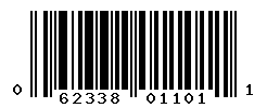 UPC barcode number 062338011011