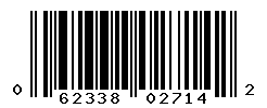 UPC barcode number 062338027142