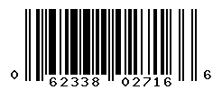 UPC barcode number 062338027166