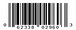 UPC barcode number 062338029603