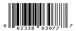 UPC barcode number 062338030777