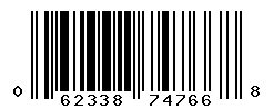 UPC barcode number 062338747668