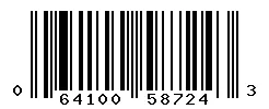 UPC barcode 064100587243