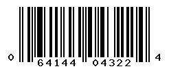 UPC barcode number 064144043224