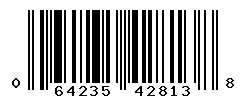 UPC barcode number 064235428138