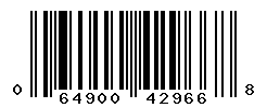 UPC barcode number 064900429668