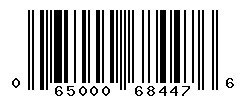 UPC barcode number 065000684476