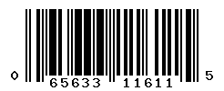 UPC barcode number 065633116115