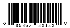 UPC barcode number 065857201208