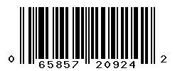 UPC barcode number 065857209242