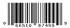 UPC barcode 066510874999