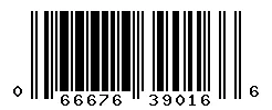 UPC 066676390166 barcode image