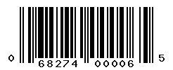 UPC barcode number 068274000065