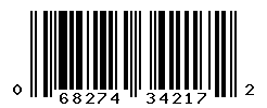 UPC barcode number 068274342172