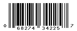 UPC barcode number 068274342257